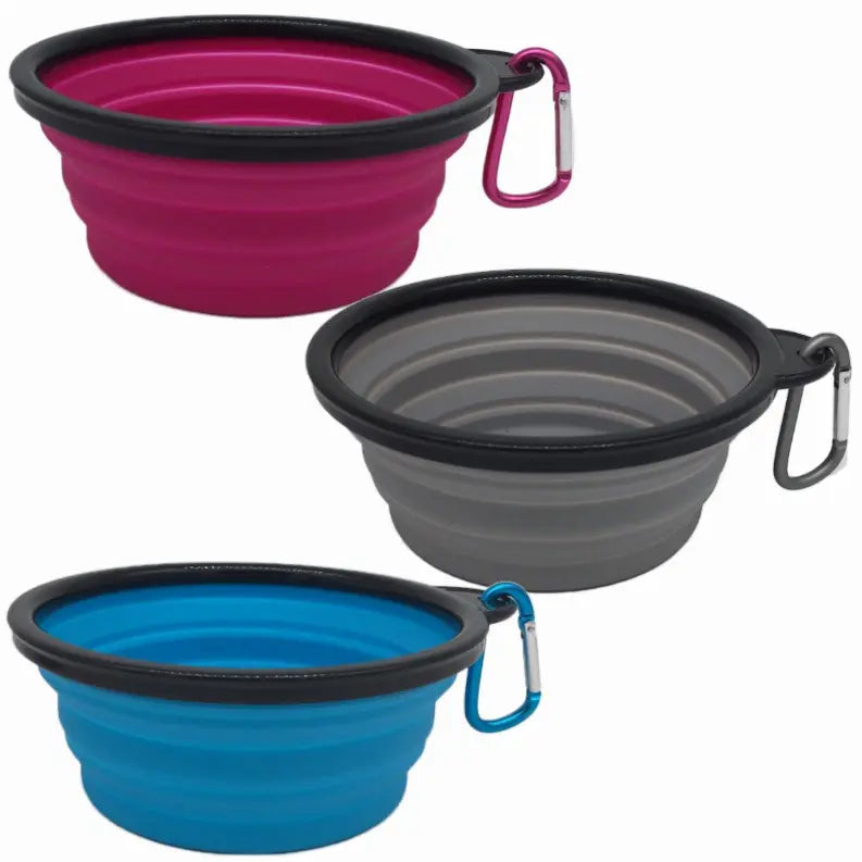 Mr. Peanut's Collapsible Silicone Bowls with Color Matched Carabiner Clips Mr. Peanut's Premium Products