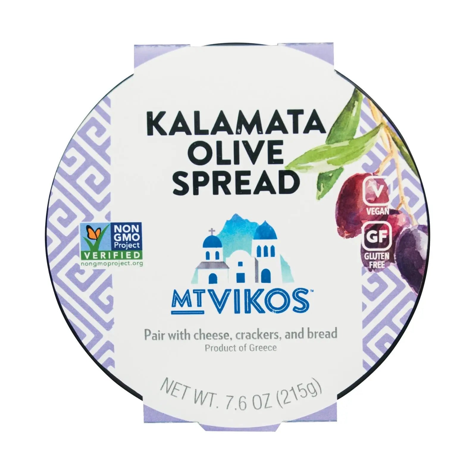 Mt Vikos Kalamata Olive Spread - Case Of 6 - 7.6 Oz Mt Vikos