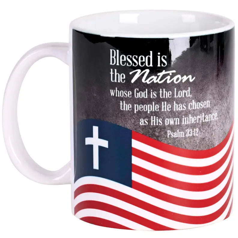 Mug Ceramic Flag Blessed Be The Dicksons Inc