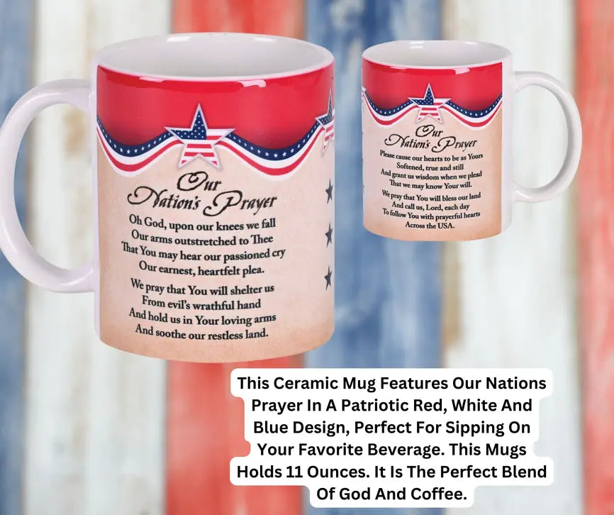 Mug Ceramic Our Nations Prayer 11 Oz Dicksons Inc