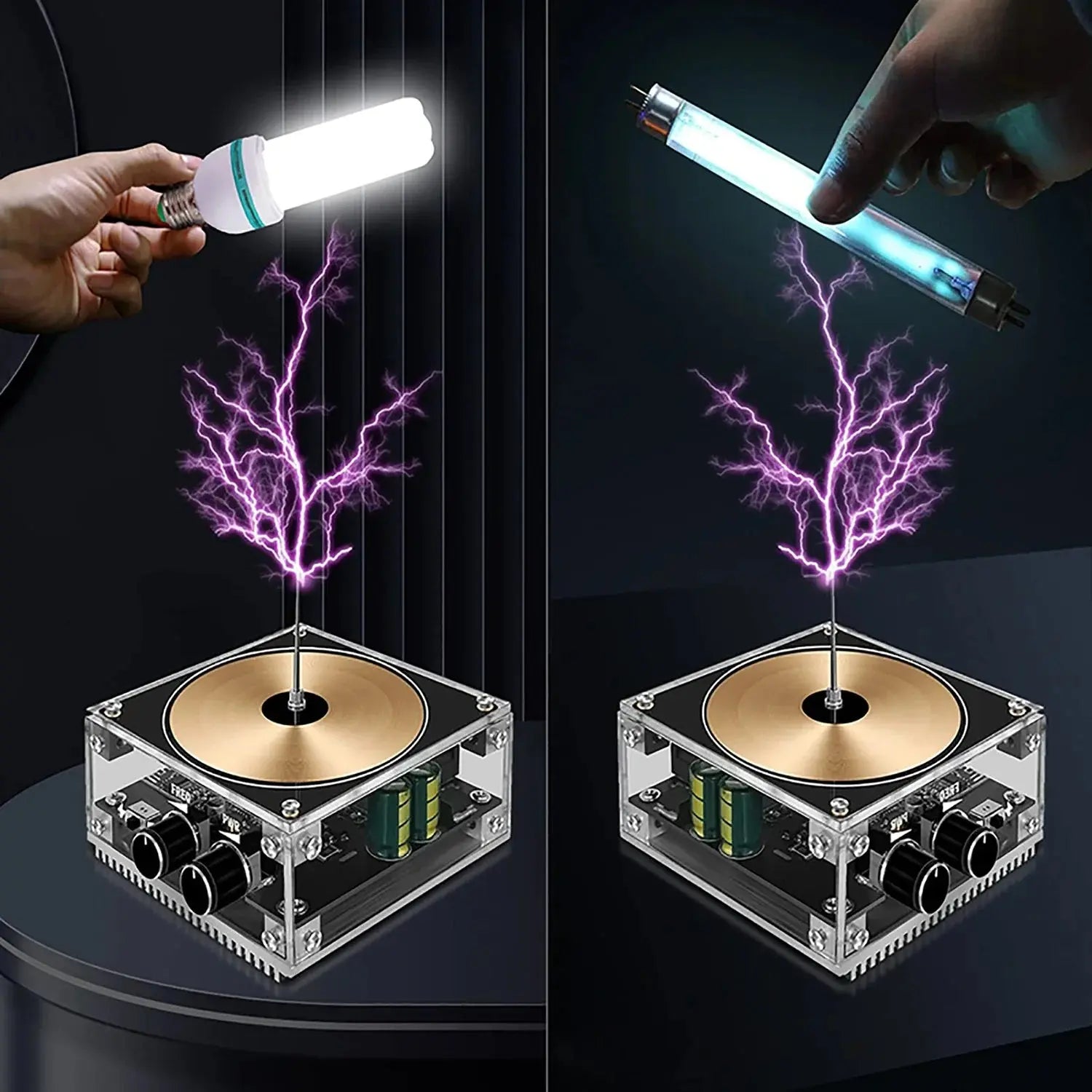 Multi-Function Tesla Music Tesla Coil Speaker, Wireless Transmission Lighting, Science and Education Experimental Products GreatEagleInc