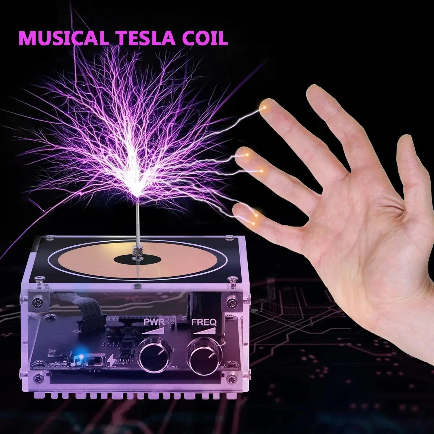 Multi-Function Tesla Music Tesla Coil Speaker, Wireless Transmission Lighting, Science and Education Experimental Products GreatEagleInc
