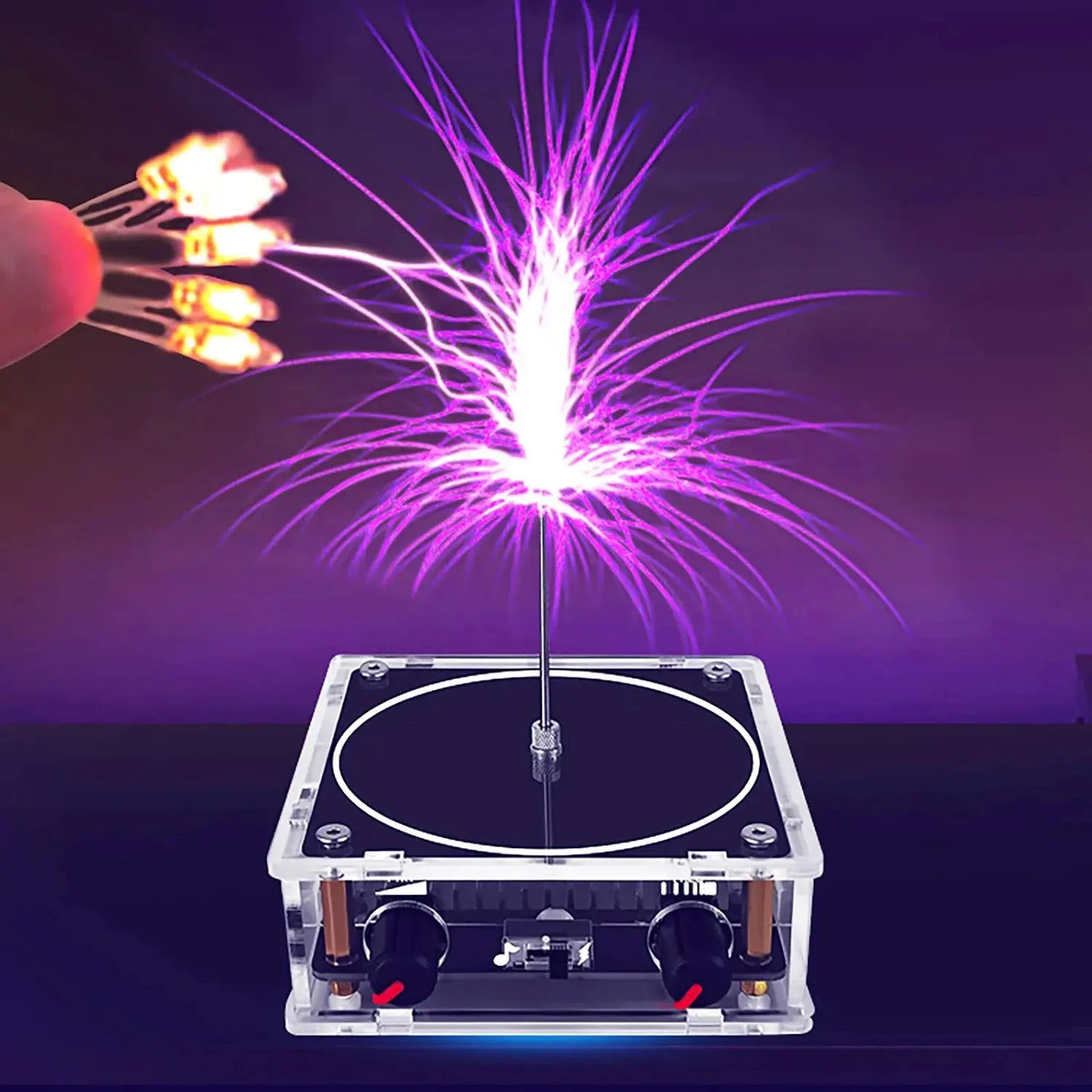 Multi-Function Tesla Music Tesla Coil Speaker, Wireless Transmission Lighting, Science and Education Experimental Products GreatEagleInc
