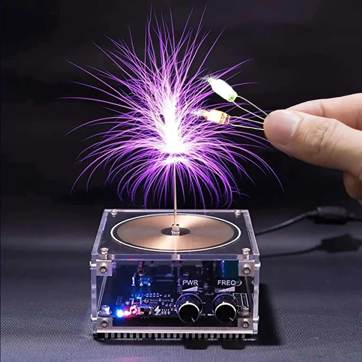 Multi-Function Tesla Music Tesla Coil Speaker, Wireless Transmission Lighting, Science and Education Experimental Products GreatEagleInc