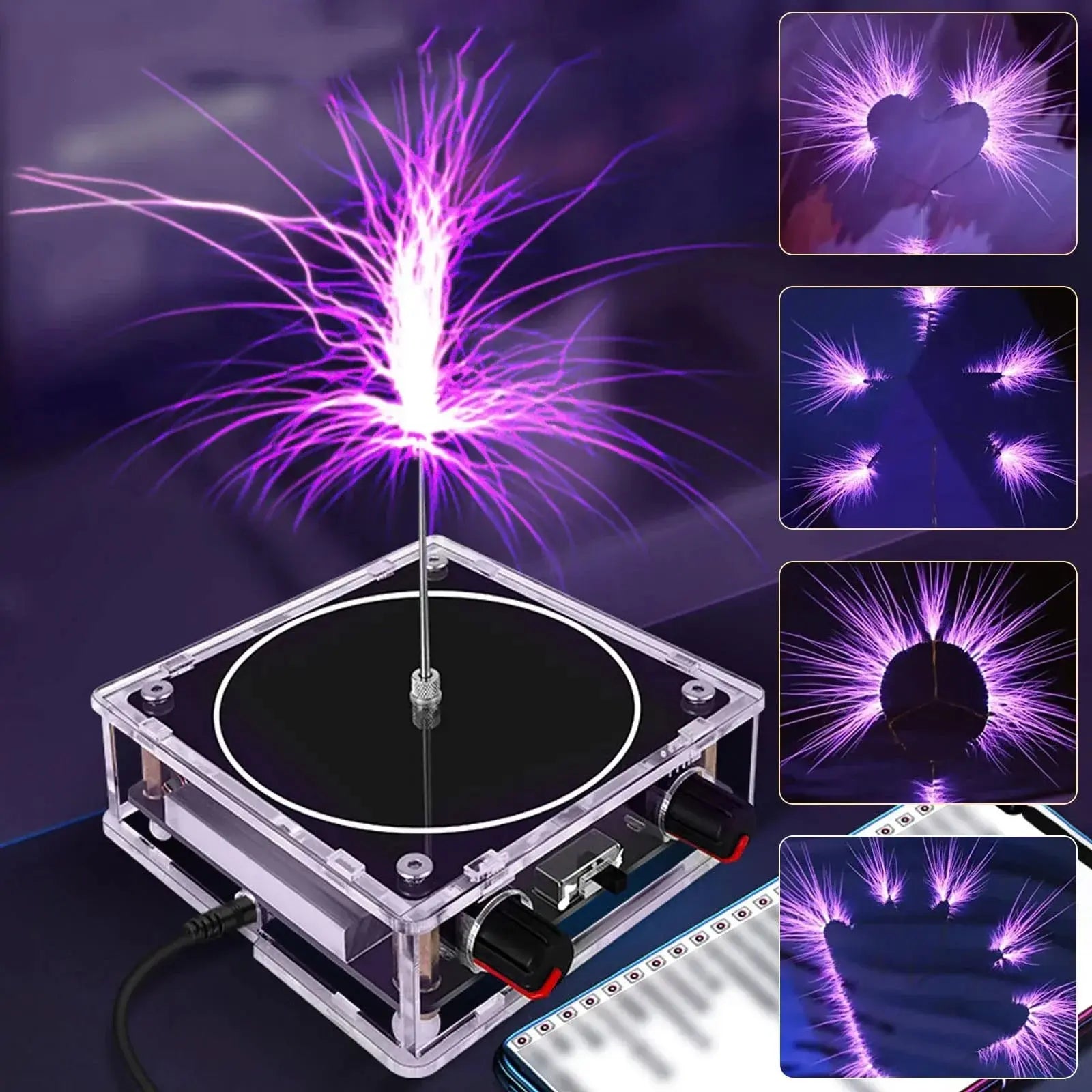 Multi-Function Tesla Music Tesla Coil Speaker, Wireless Transmission Lighting, Science and Education Experimental Products GreatEagleInc