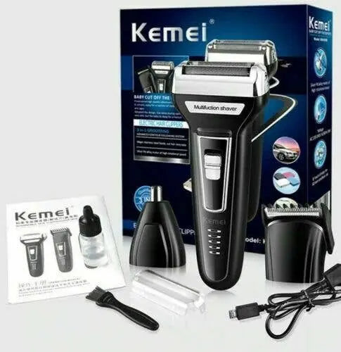 Multifunction 3-in-1 USB Rechargeable Clean Shaver Hair Nose Trimmer Hashir Products