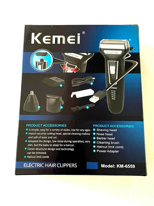 Multifunction 3-in-1 USB Rechargeable Clean Shaver Hair Nose Trimmer Hashir Products