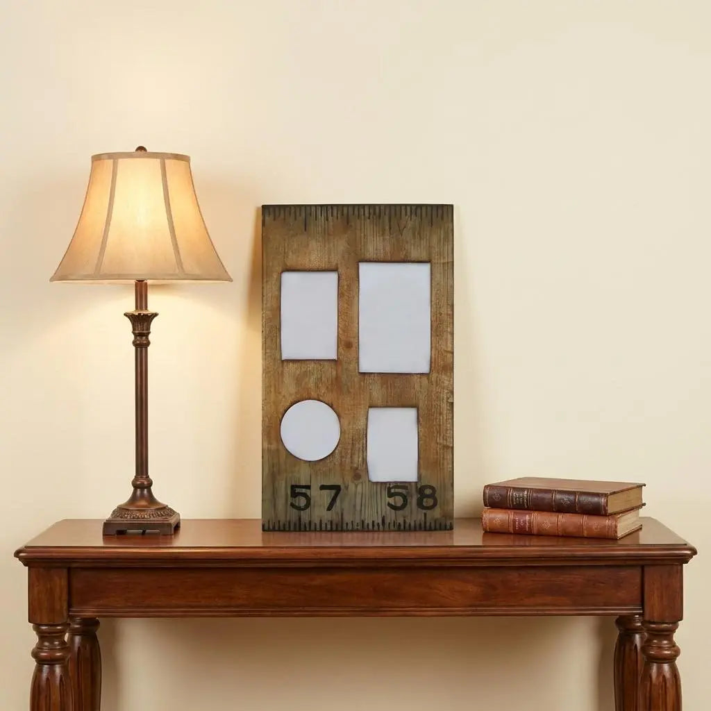 Multiple Sizes Brown Distressed Solid Wood Tabletop Picture Frame Homeroots Home Decor