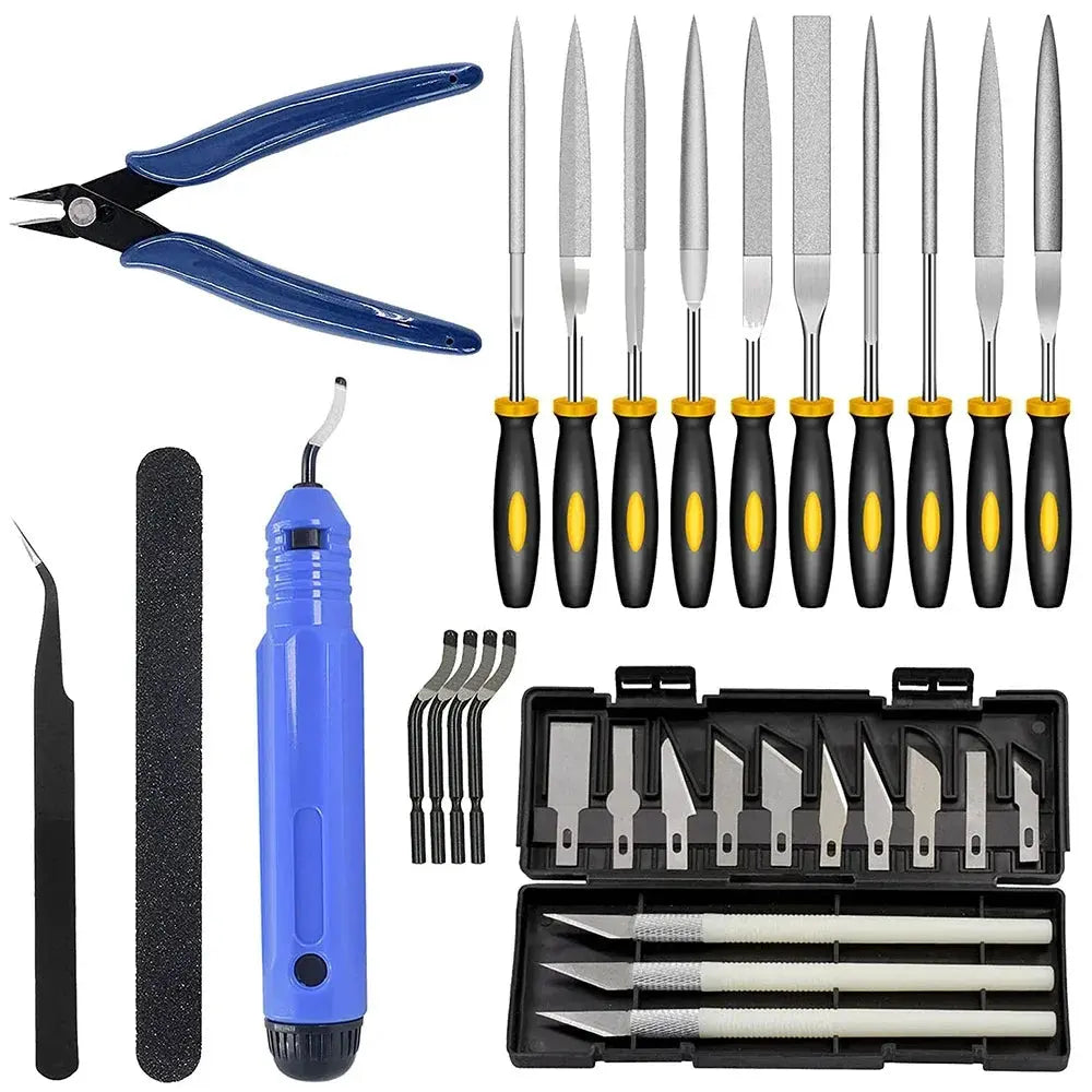 Multiple models 3D Printer Tool Kit Trimming Knife Scraper Cleaning Needle Tweezers Pliers Deburring Kit DIY 3D Printing Tools GreatEagleInc