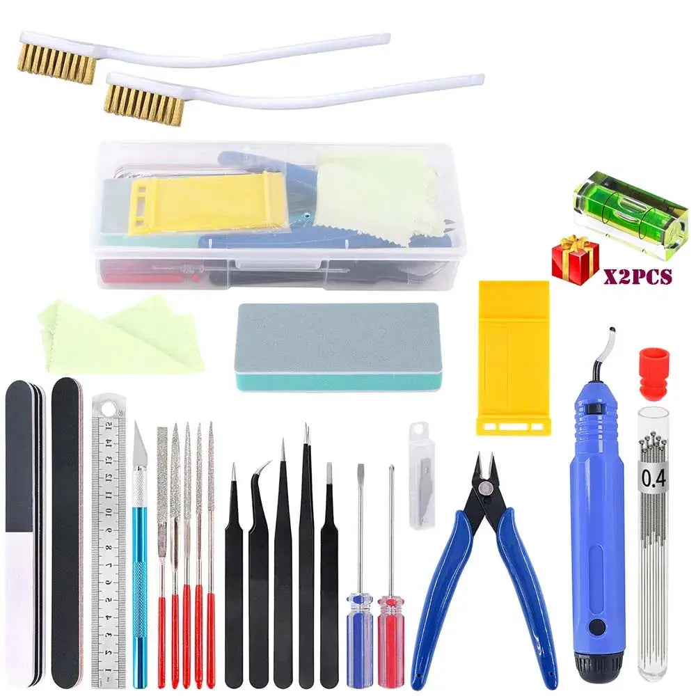 Multiple models 3D Printer Tool Kit Trimming Knife Scraper Cleaning Needle Tweezers Pliers Deburring Kit DIY 3D Printing Tools GreatEagleInc