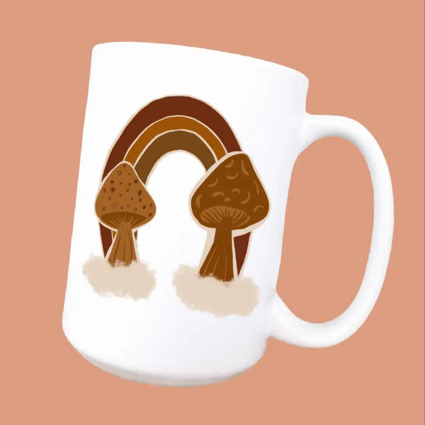 Mushroom rainbow ceramic coffee mug Mug & Mini
