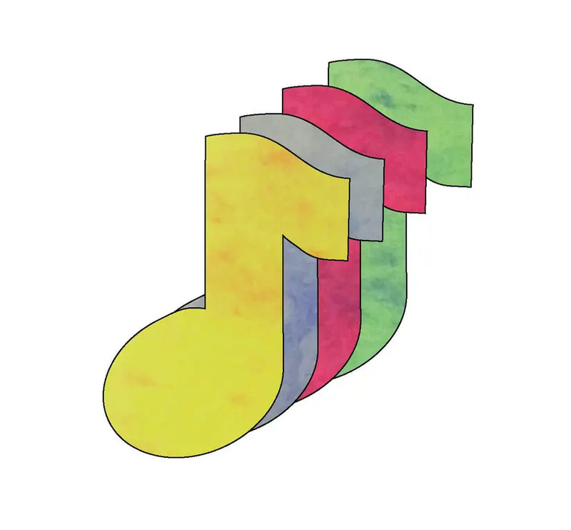 Music Note Marble Assorted Color Creative Cut-Outs Creative Shapes