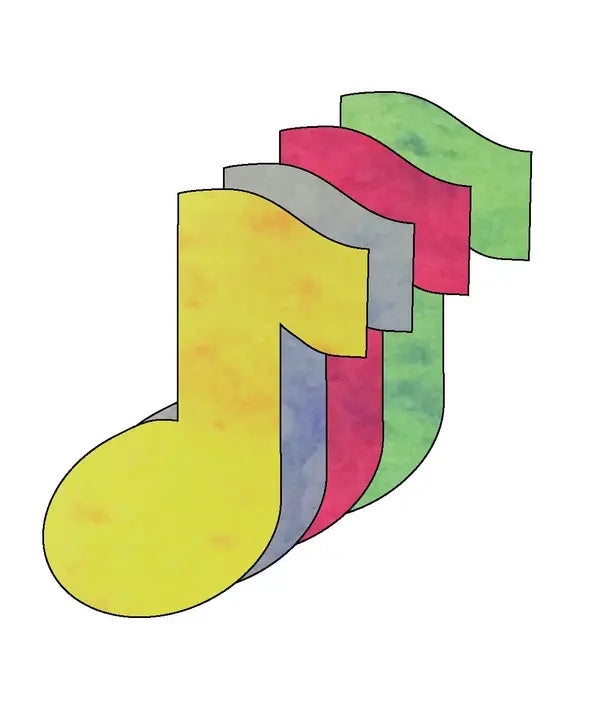 Music Note Marble Assorted Color Creative Cut-Outs Creative Shapes
