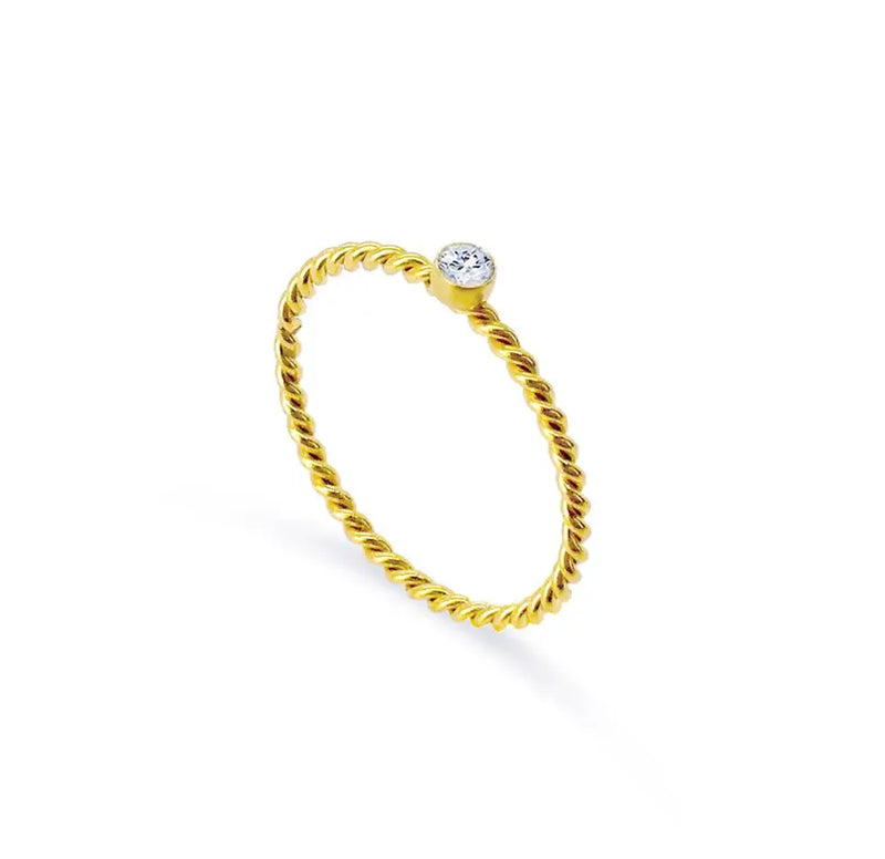 NAOMI TWIST SOLITAIRE RING - SAMPLE Mai Desiree