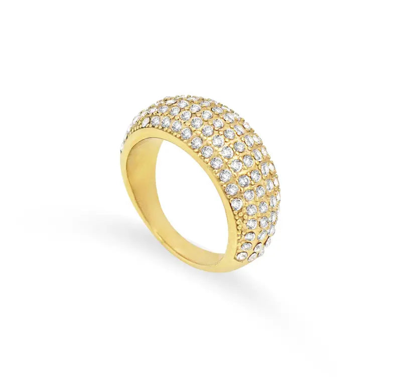 NATALIA GOLD DOME PAVE RING Mai Desiree