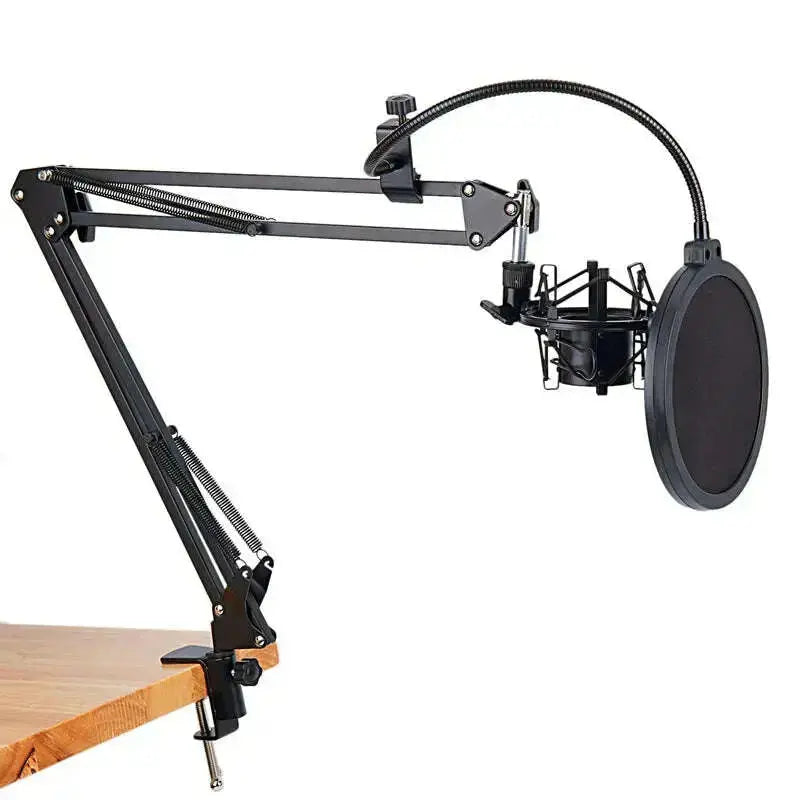 NB-35-Microphone-stand-Scissor-Arm-Stand_-Pantograph-For-Mic-_Table-Mounting-Clamp_NW-Filter-Windscreen-Shield-_-Metal-Mount-Kit-GreatEagleInc-334212338