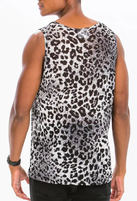 NEUTRAL LEOPARD SPOT TANK WEIV