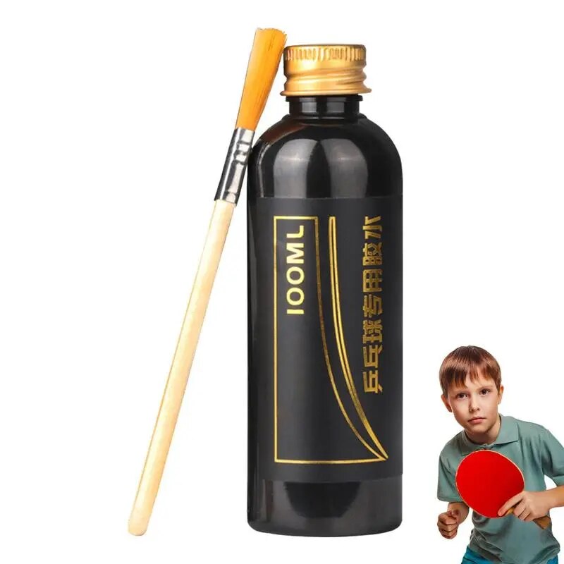 NEW 100ml Professional Table Tennis Racket Glue Safe Organic Glue Table Tennis Racket Cleaner With Brush Pingpong Accessories