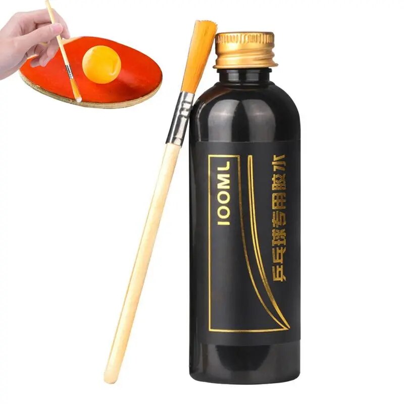 NEW 100ml Professional Table Tennis Racket Glue Safe Organic Glue Table Tennis Racket Cleaner With Brush Pingpong Accessories