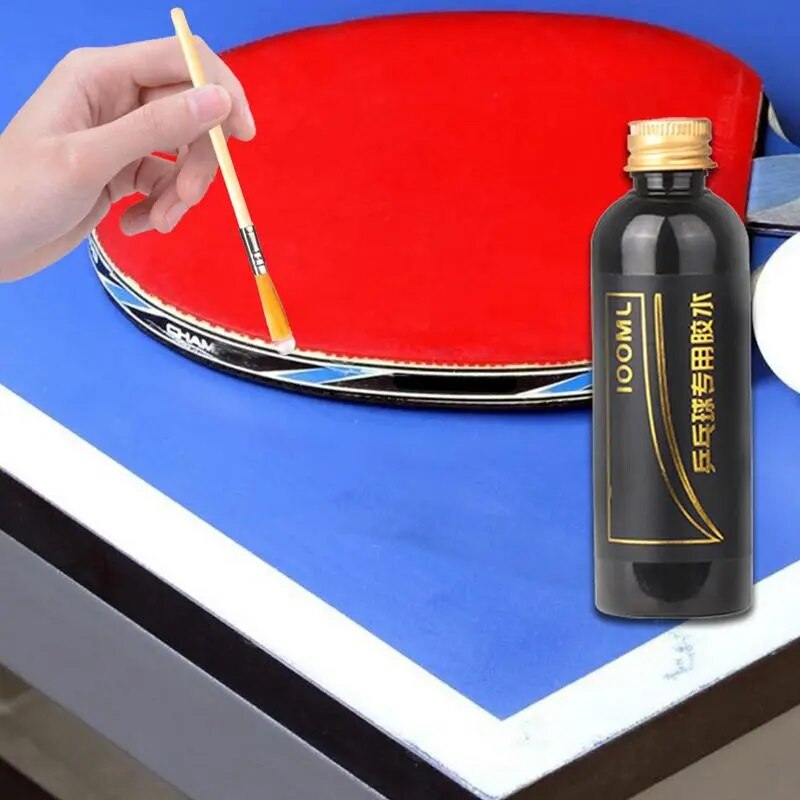 NEW 100ml Professional Table Tennis Racket Glue Safe Organic Glue Table Tennis Racket Cleaner With Brush Pingpong Accessories