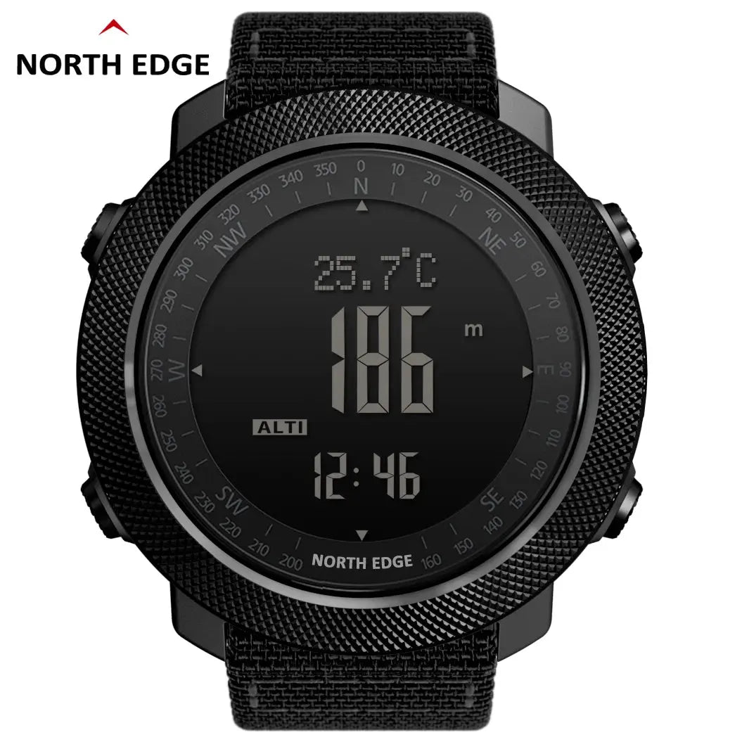 NORTH EDGE Men's sport Digital watch Hours Running Swimming Military Army watches Altimeter Barometer Compass waterproof 50m GreatEagleInc