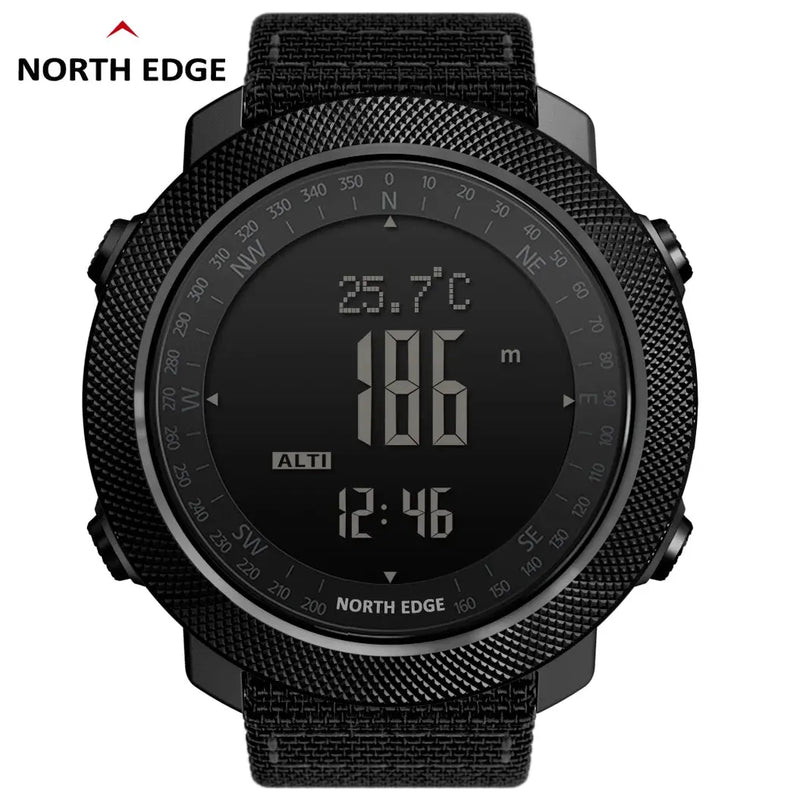 NORTH EDGE Men's sport Digital watch Hours Running Swimming Military Army watches Altimeter Barometer Compass waterproof 50m GreatEagleInc