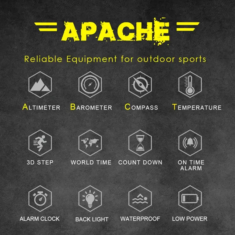 NORTH EDGE Men's sport Digital watch Hours Running Swimming Military Army watches Altimeter Barometer Compass waterproof 50m GreatEagleInc