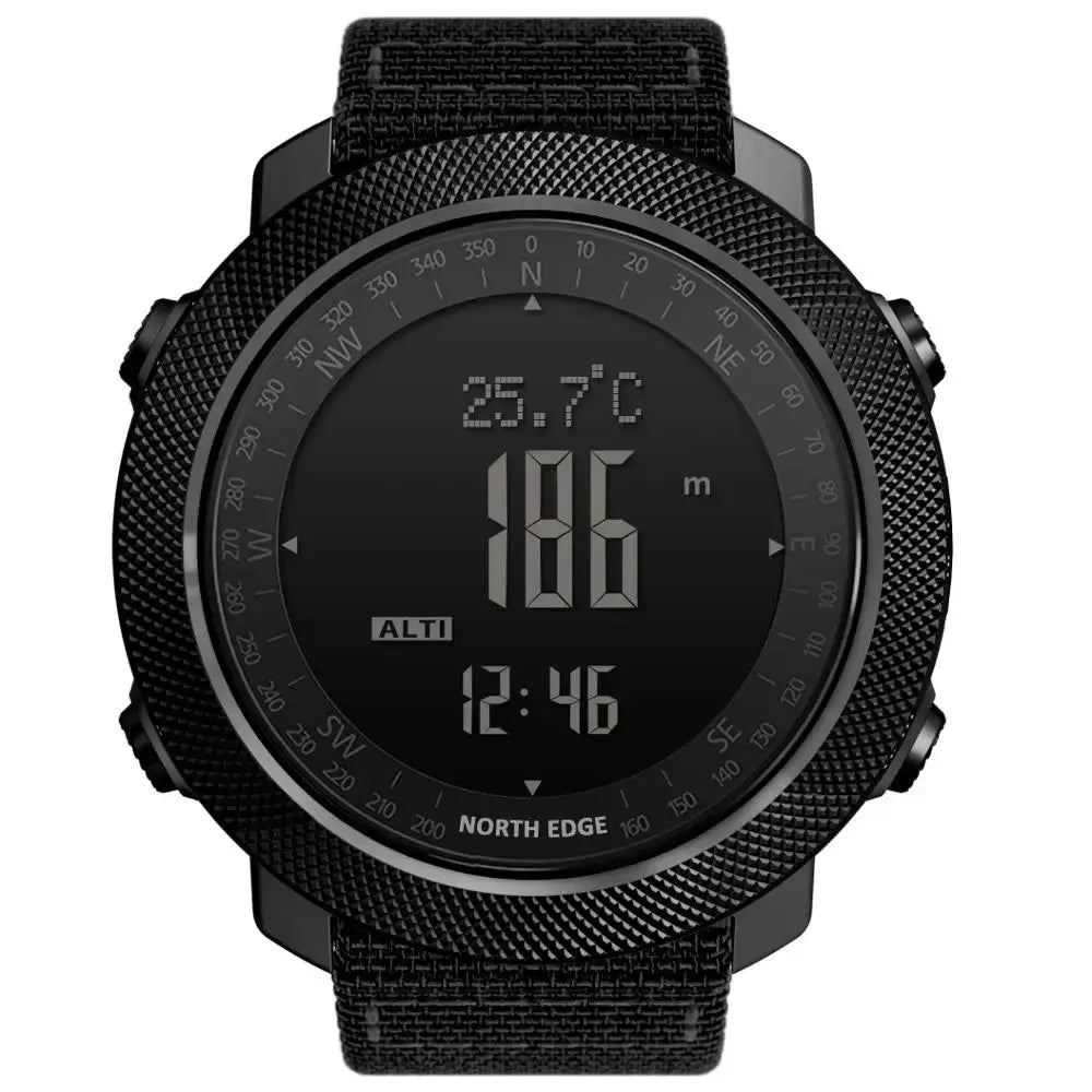 NORTH EDGE Men's sport Digital watch Hours Running Swimming Military Army watches Altimeter Barometer Compass waterproof 50m GreatEagleInc