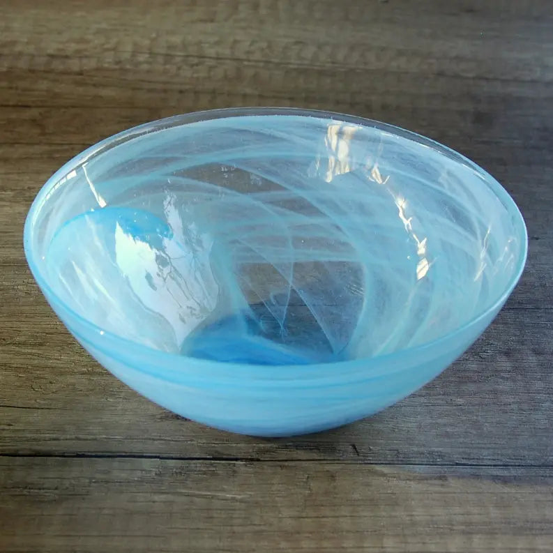 NUAGE 6" Glass Soup Bowl Red Pomegranate Collection