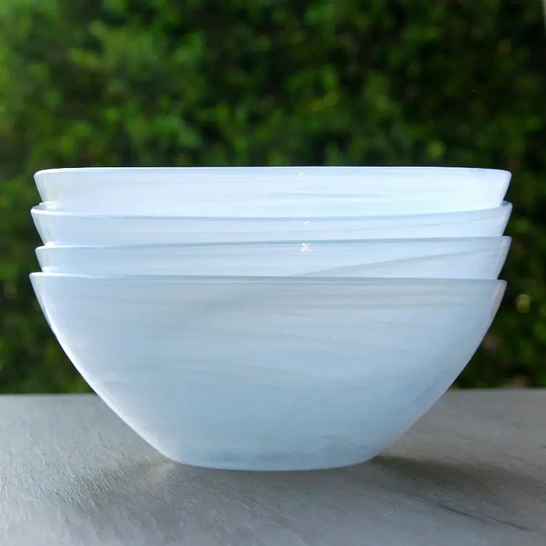 NUAGE 6" Glass Soup Bowl Red Pomegranate Collection