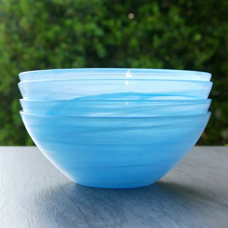 NUAGE 6" Glass Soup Bowl Red Pomegranate Collection