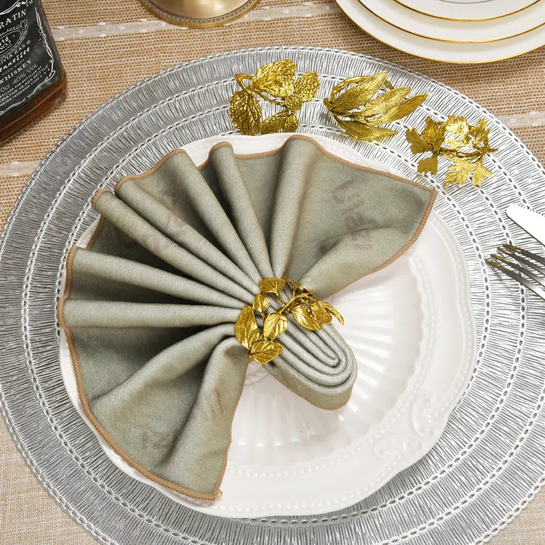 Napkin Rings in Leaf Design Decozen