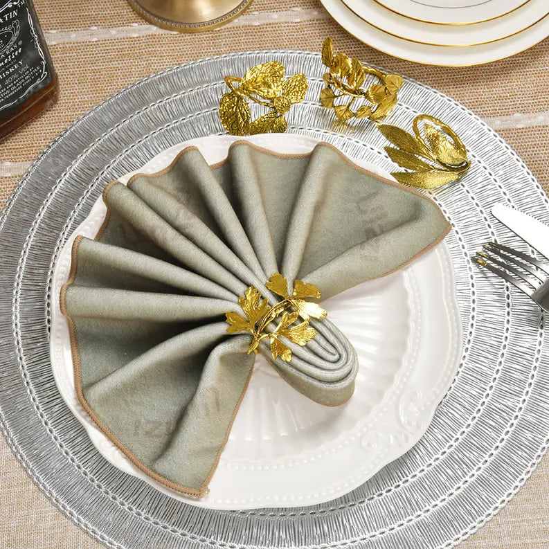 Napkin Rings in Leaf Design Decozen