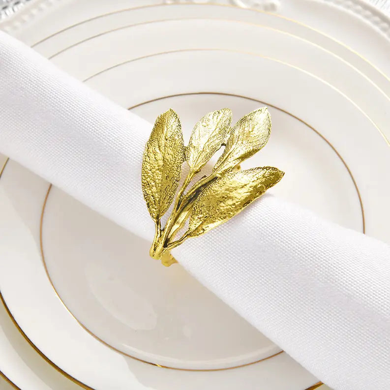 Napkin Rings in Leaf Design Decozen