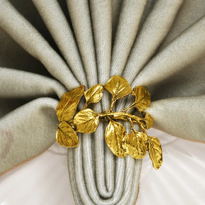 Napkin Rings in Leaf Design Decozen