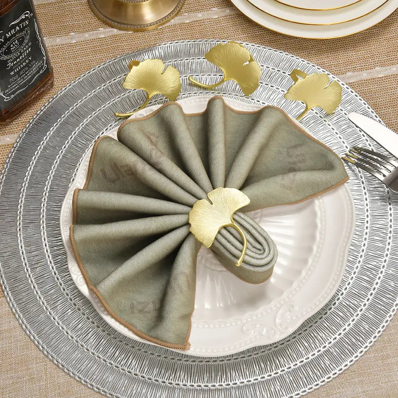 Napkin Rings in Leaf Design Decozen