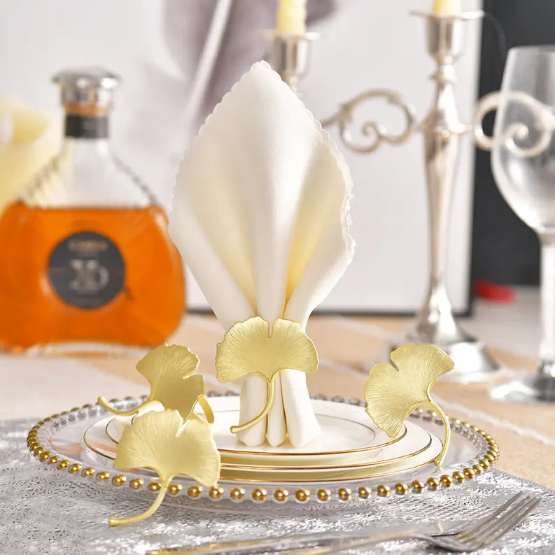 Napkin Rings in Leaf Design Decozen
