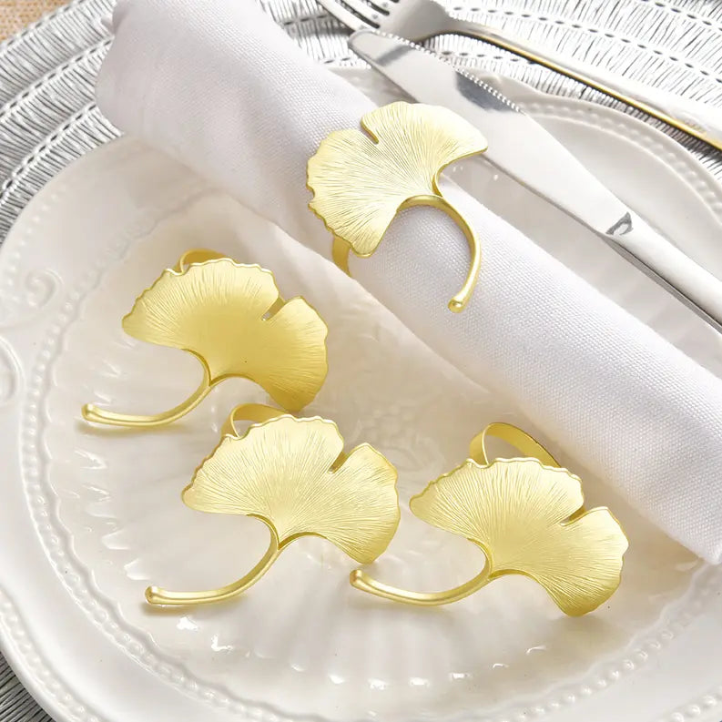 Napkin Rings in Leaf Design Decozen