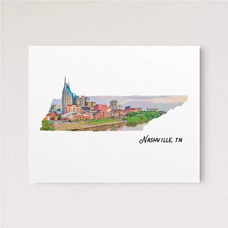 Nashville Skyline The Crafted Prints