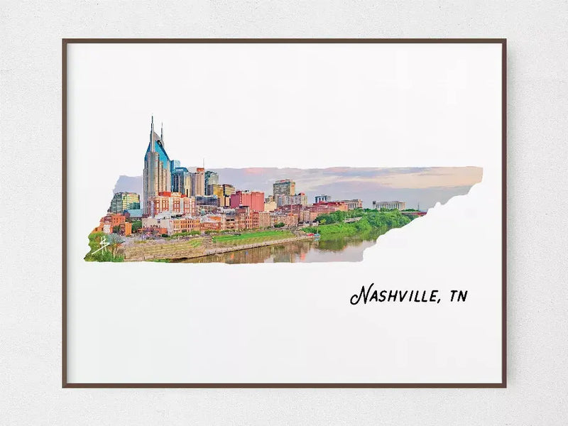 Nashville Skyline The Crafted Prints