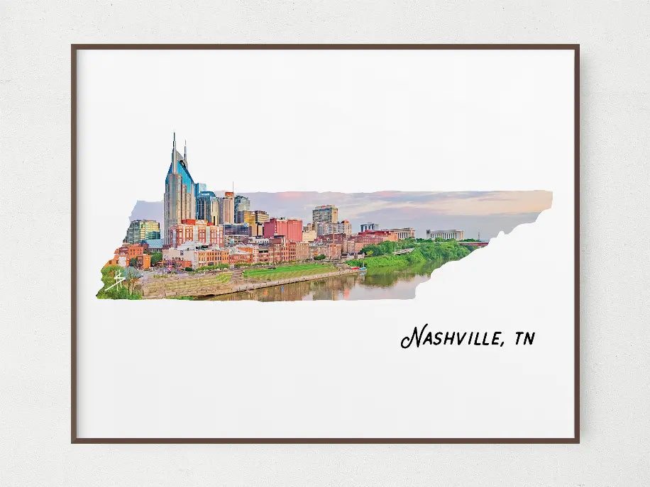 Nashville Skyline The Crafted Prints