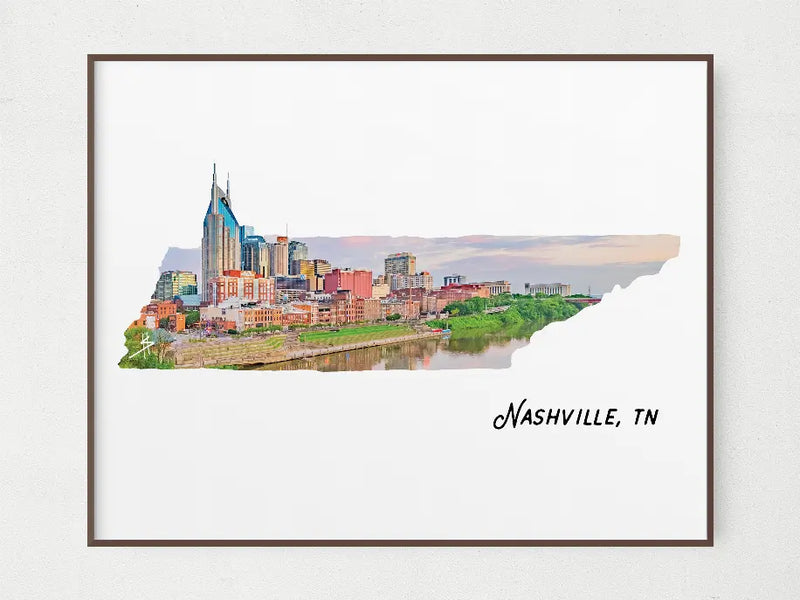 Nashville Skyline The Crafted Prints