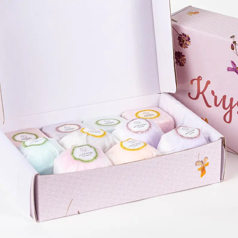 Natural Bath Bombs and Shower Steamers Set - in a Gift Box Lizush