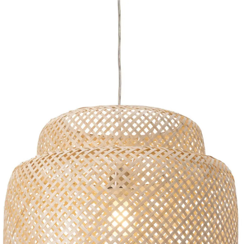 Natural Boho Weave Ceiling Lamp Homeroots Lighting