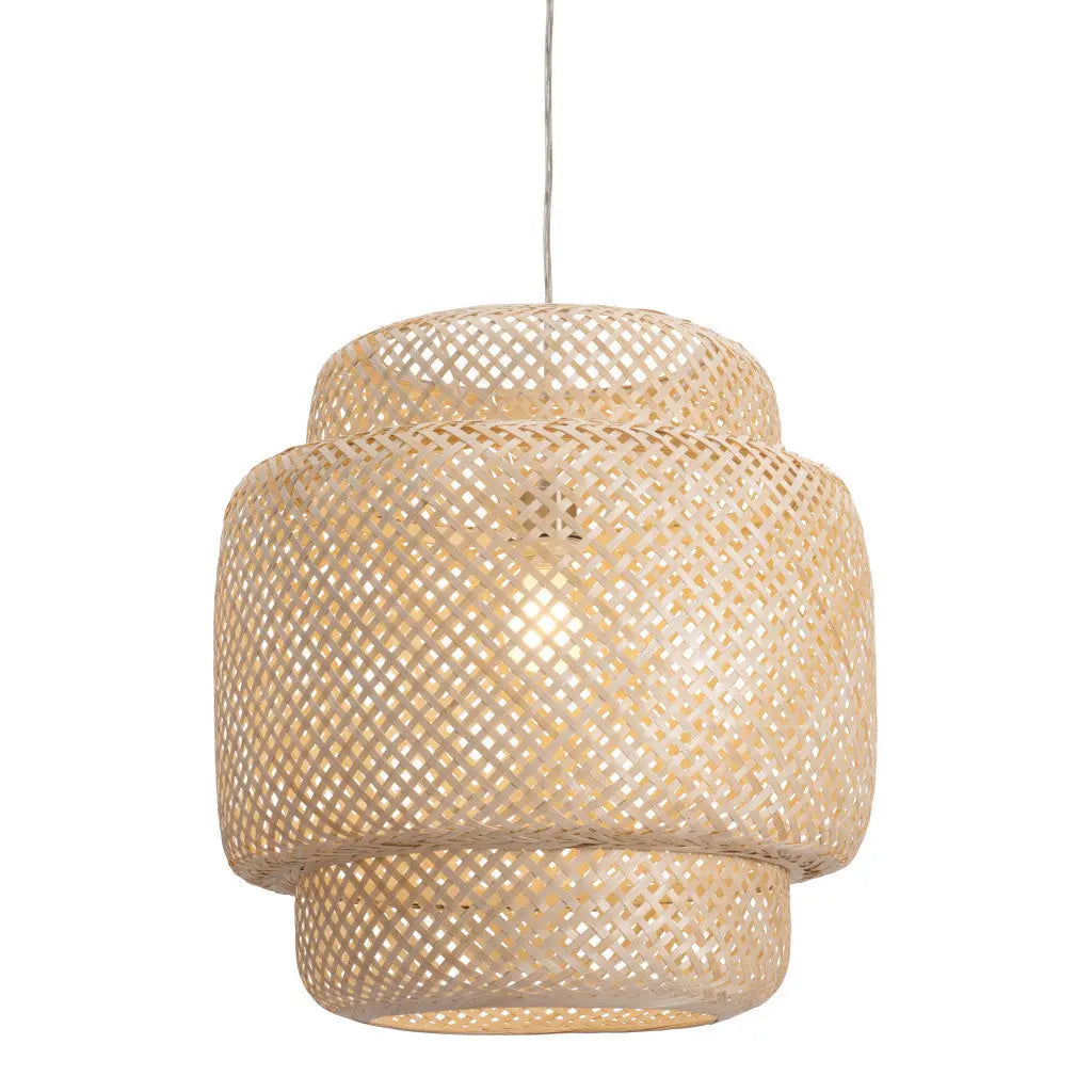Natural Boho Weave Ceiling Lamp Homeroots Lighting