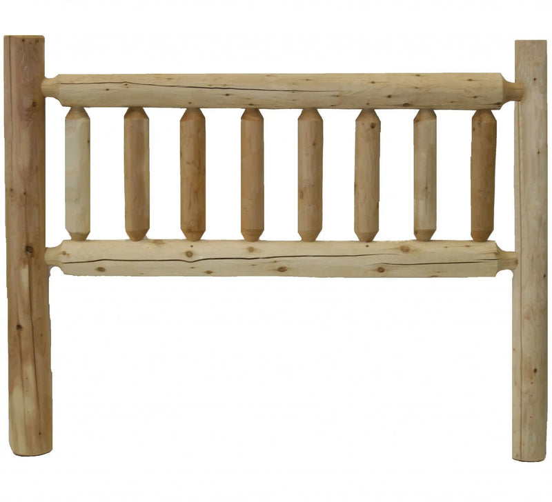 Natural Cedar Log Double Headboard - GreatEagleInc