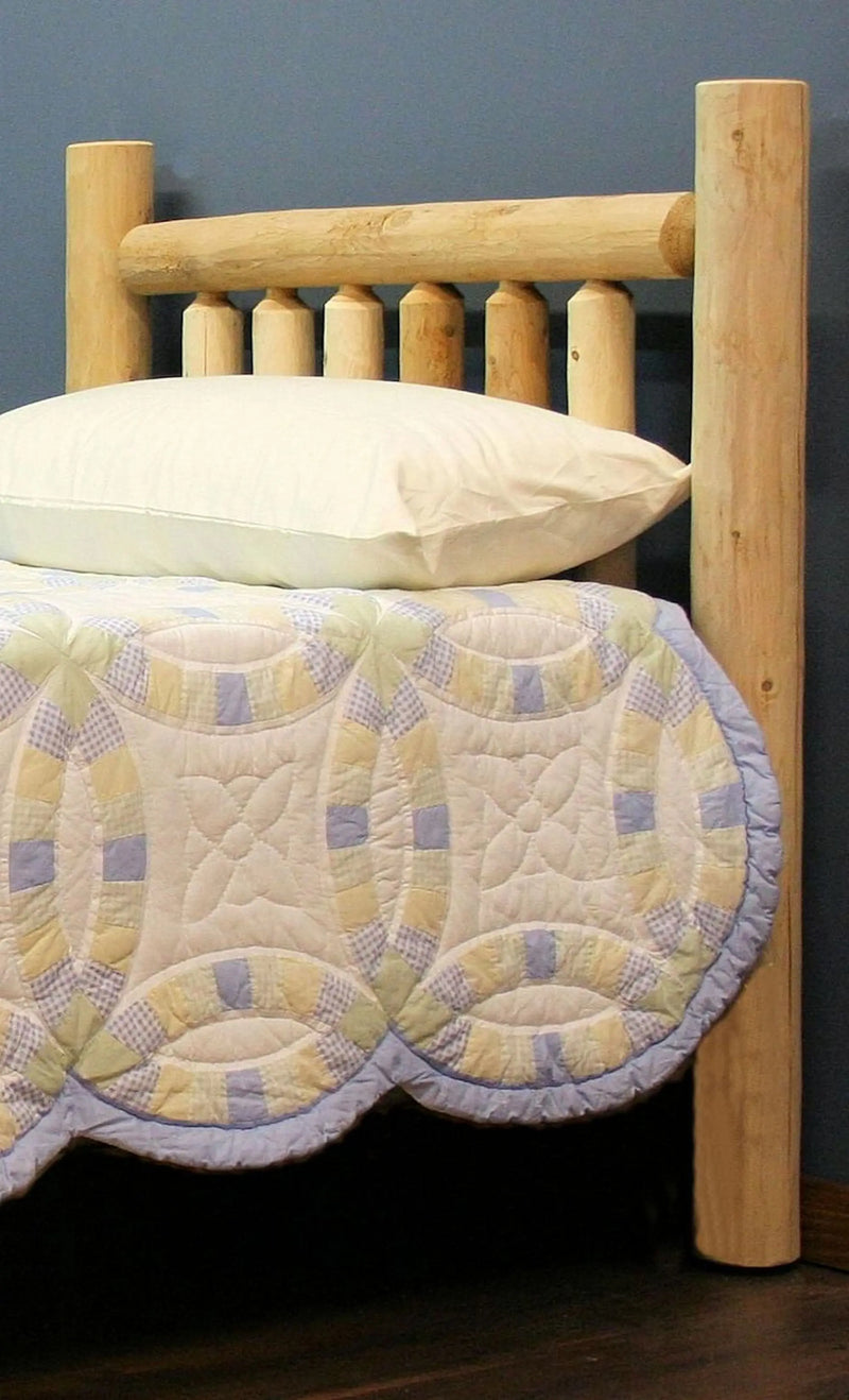 Natural Cedar Log Double Headboard - GreatEagleInc
