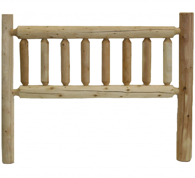 Natural Cedar Log Queen Headboard - GreatEagleInc