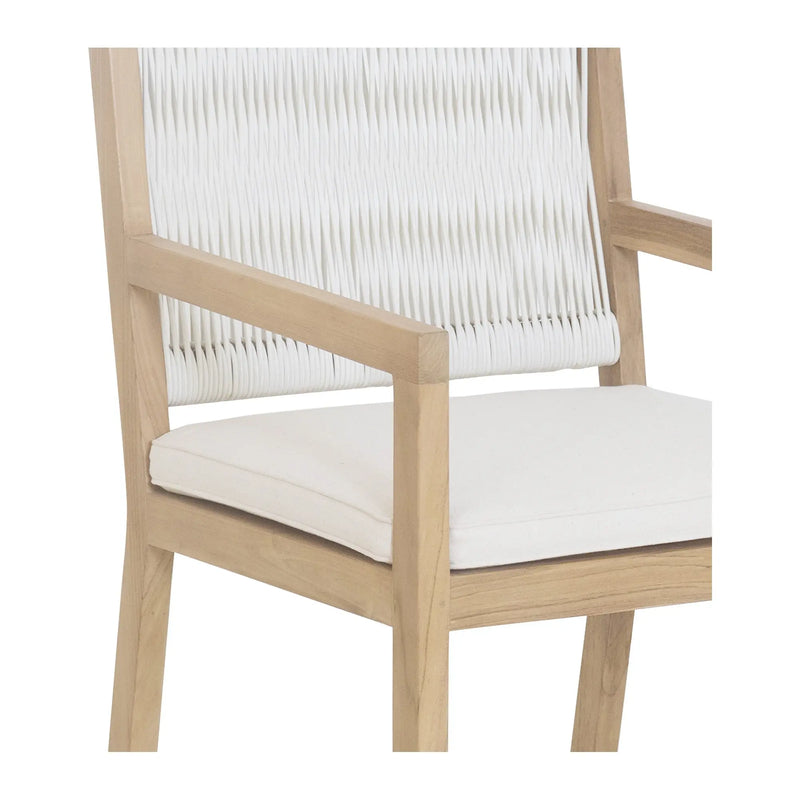 Natural Faux Leather Dining Arm Chair Homeroots Kitchen & Dining