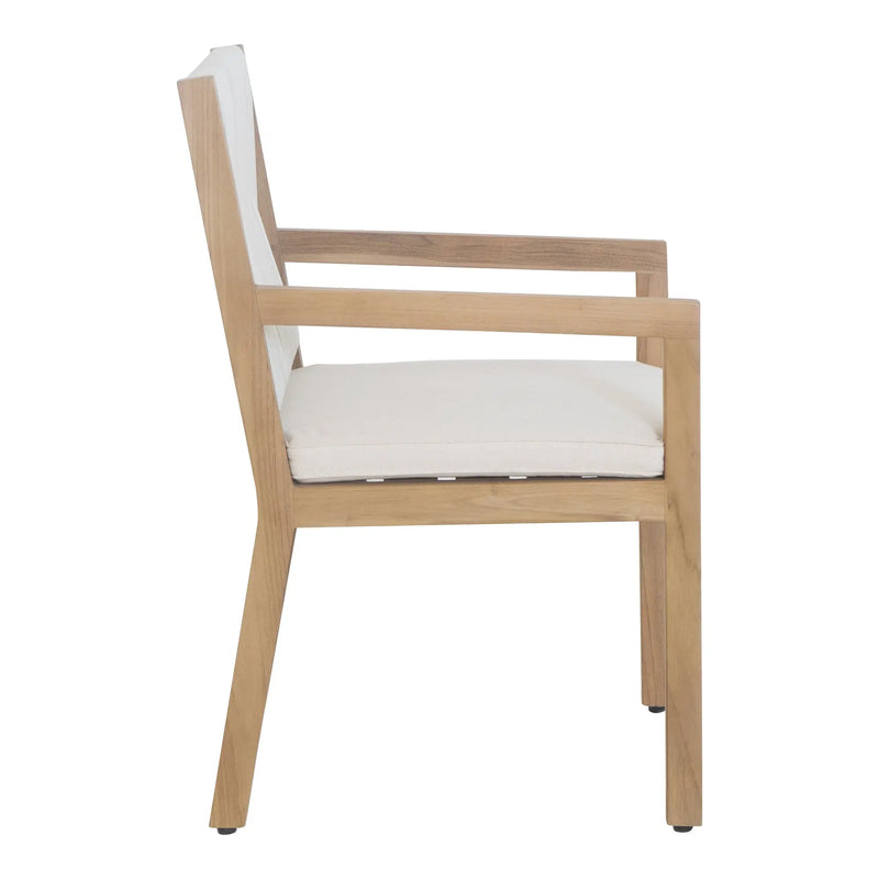 Natural Faux Leather Dining Arm Chair Homeroots Kitchen & Dining